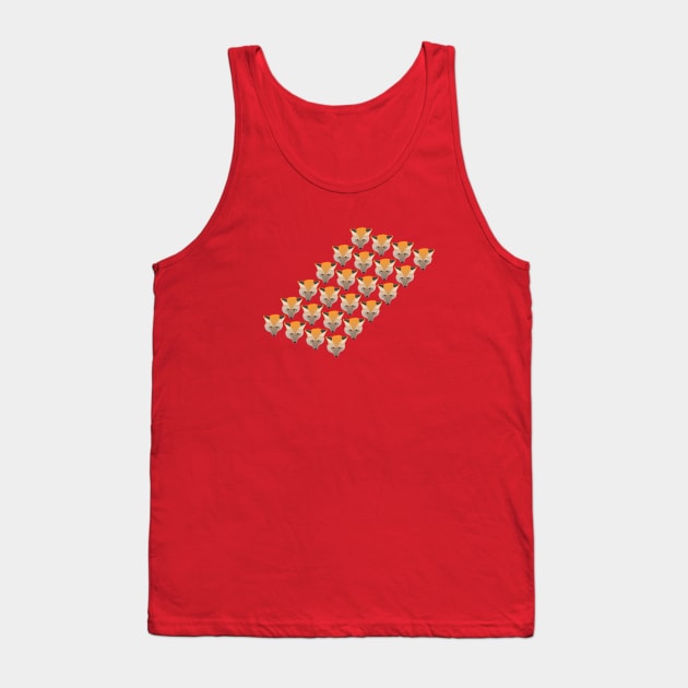 Fox Head Pattern Tank Top by Davey's Designs